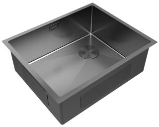 Мойка кухонная Paulmark Next-Skew PM885444-GM воронёная сталь